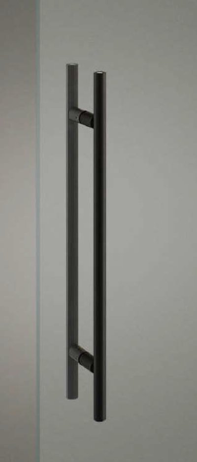 画像1: アルミ ユニフロストブラック＋ステンレス ヘアラインハンドル（両側タイプ）/全長:600mm