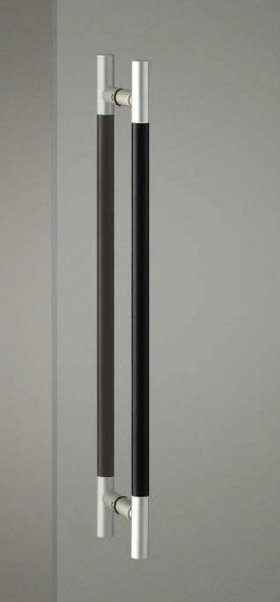 画像1: アルミ ブラストブラック＋ユニフロストシルバーハンドル（両側タイプ）/全長:600mm