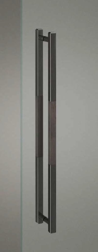 画像1: ステンレス (ヘアライン＋ミラー) チタンハードコーティングブラックハンドル（両側タイプ）/全長:700mm