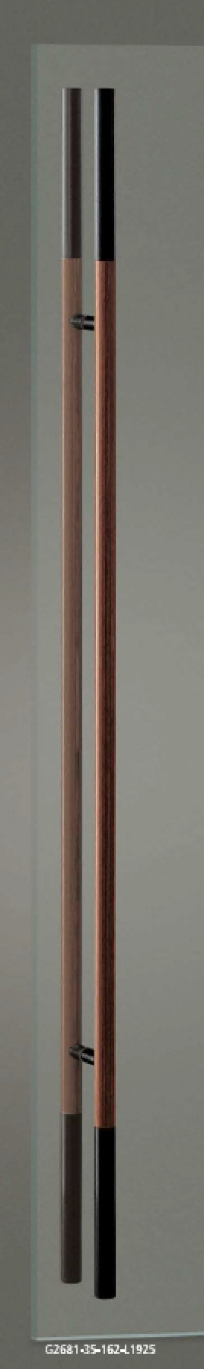 画像1: ユニウッド スコッチ(クリアペイント) ＋ブラックペイント＋ステンレス 硫化イブシブラックハンドル（両側タイプ）/全長:1925mm