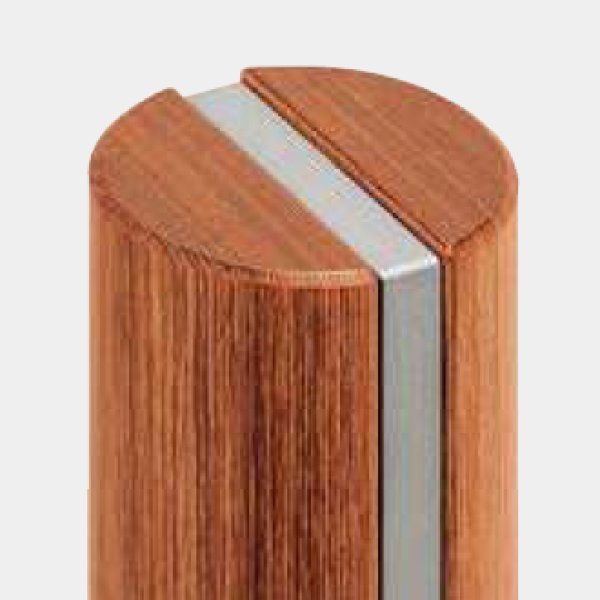 画像2: ユニウッド ブラウン +ステンレス ヘアラインハンドル(両側タイプ)/全長:800mm (2)