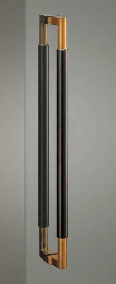 画像1: ユニウッド ブラック ＋ブラスキャスト 硫化イブシライトブロンズハンドル（両側タイプ）/全長:800mm
