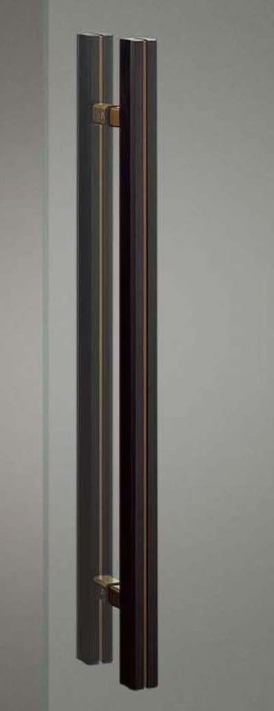 画像1: ユニウッド ブラック ＋ブラス 硫化イブシゴールデンブロンズハンドル（両側タイプ）/全長:800mm
