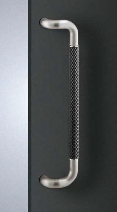 画像1: エラストマー ブラック ＋ステンレス ヘアラインハンドル（両側タイプ）/全長:600mm