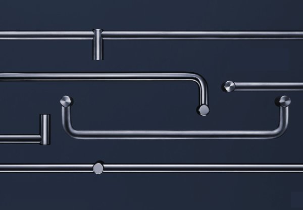 画像3: ステンレス ヘアラインハンドル(両側タイプ)/全長:447mm (3)