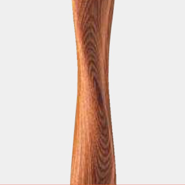 画像2: ユニウッド ブラウン +ブラス 硫化イブシブラウンハンドル(両側タイプ)/全長:600mm (2)