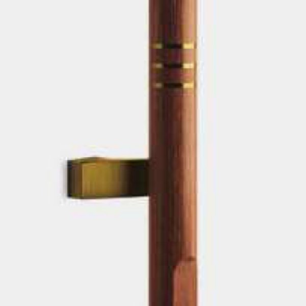 画像2: ユニウッド ブラウン +ステンレス ヘアラインハンドル(両側タイプ)/全長:800mm (2)