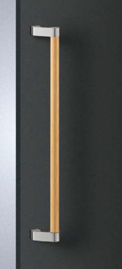 画像1: ユニウッド ホワイト ＋ステンレス ヘアラインハンドル（両側タイプ）/全長:600mm