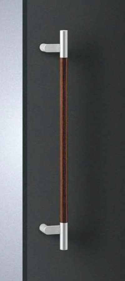 画像1: 強化木 マットスコッチ ＋アルミ ユニフロストシルバーハンドル（両側タイプ）/全長:600mm