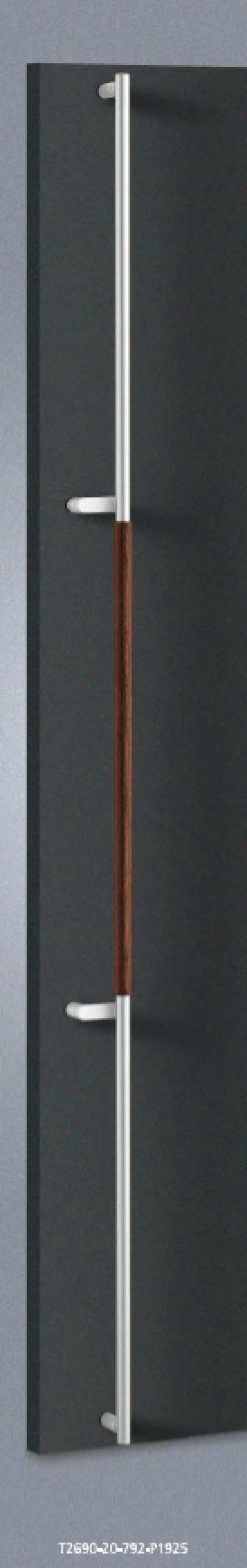 画像1: 強化木 マットスコッチ ＋アルミ ユニフロストシルバーハンドル（両側タイプ）/オーダータイプ