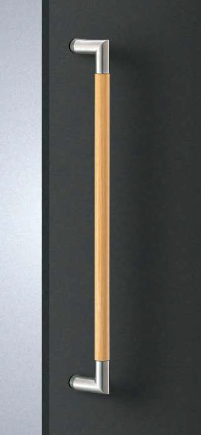 画像1: ユニウッドライト ホワイト ＋ステンレス ヘアラインハンドル（両側タイプ）/全長:600mm
