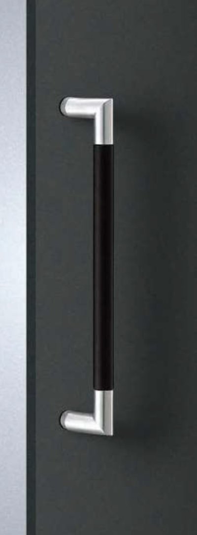 画像1: アルミ ブラストブラック ＋ステンレス ヘアラインハンドル（両側タイプ）/全長:452mm