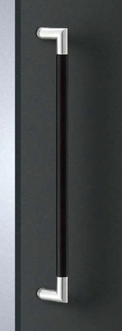 画像1: アルミ ブラストブラック ＋ステンレス ヘアラインハンドル（両側タイプ）/全長:600mm