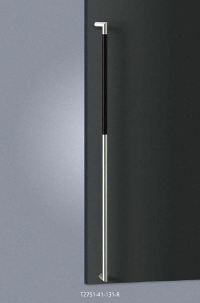画像1: アルミ ブラストブラック ＋ステンレス ヘアラインハンドル（両側タイプ）/全長:1300mm
