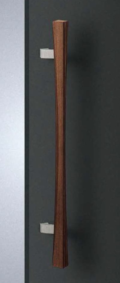画像1: ユニウッド スコッチ ＋ステンレス ヘアラインハンドル（両側タイプ）/全長:700mm