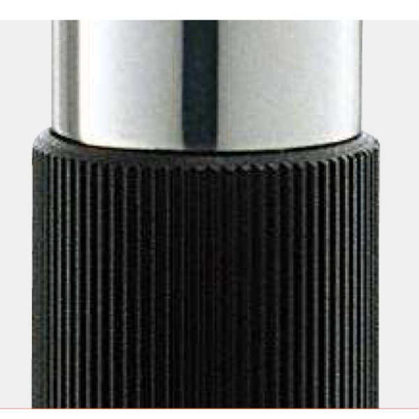 画像2: 除電ABS ブラック +ステンレス ミラーハンドル(両側タイプ)/全長:452mm (2)