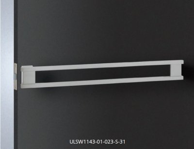 画像3: ステンレス ヘアライン＋アルミ ユニフロストシルバーペイントハンドル：専用空錠付（両側タイプ）/全長:532.5〜982.5mm