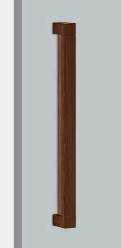 画像1: ABS 木目調ブラウンハンドル（両側タイプ）/全長:452mm