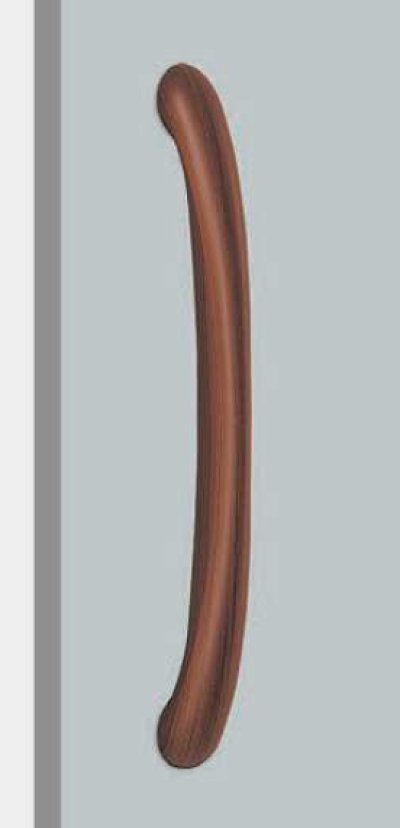 画像1: 樹脂 木目調チークハンドル（両側タイプ）/全長:L475mm