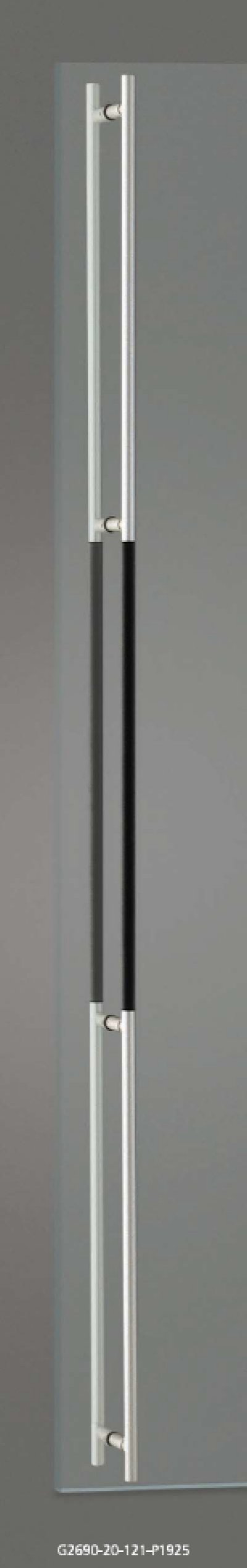 画像1: アルミ ブラストブラック＋ユニフロストシルバーハンドル（両側タイプ）/全長:2025mm