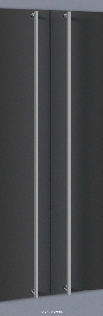 画像1: ステンレス ヘアライン＋ブラス クロムハンドル（両側タイプ）/オーダータイプ