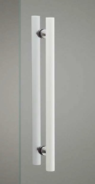 画像1: アクリル ホワイト ＋ステンレス ヘアラインハンドル（両側タイプ）/全長:550mm