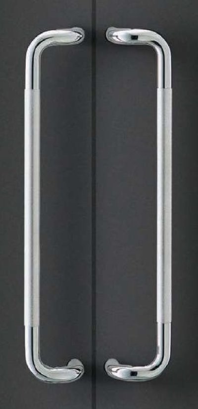 画像1: ステンレス バイブレーション＋ミラー ハンドル（両側タイプ）/全長:600mm