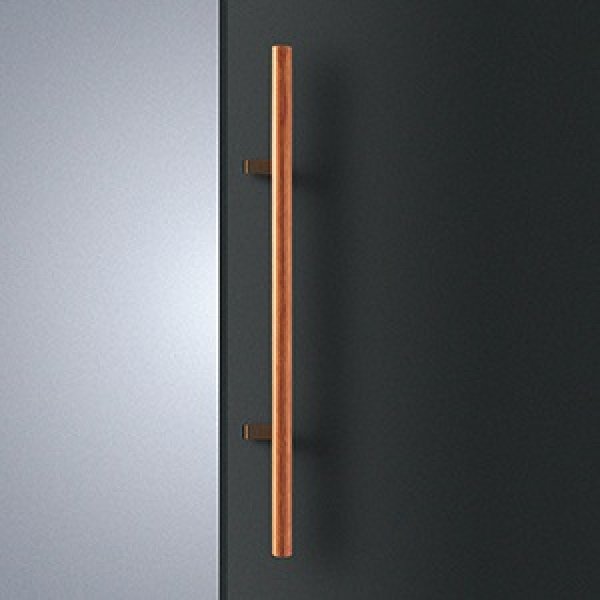 ユニウッド ブラウン ＋ステンレス 硫化イブシブラウンハンドルT52-35-050-L800