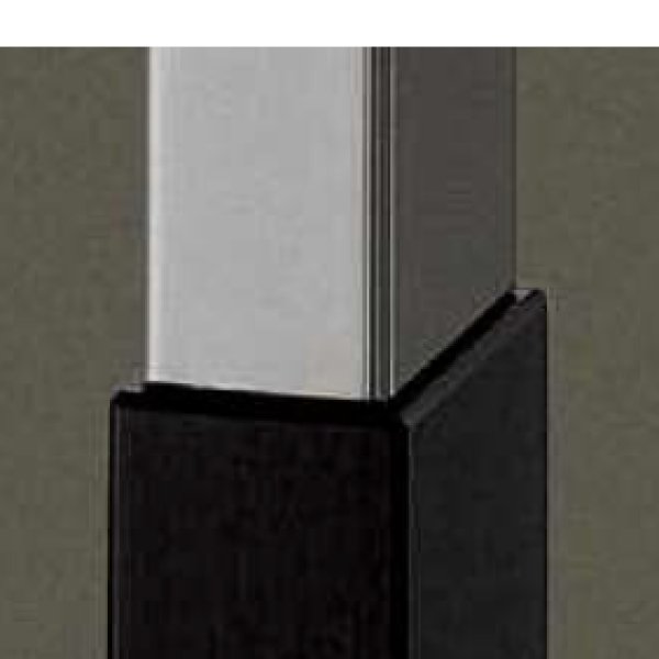 画像2: ユニウッド ブラック +ステンレス ミラーハンドル(両側タイプ)/全長:700mm (2)