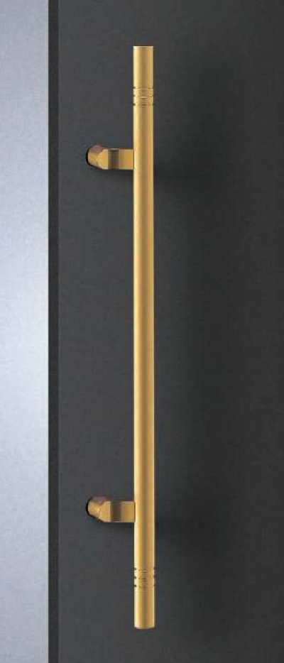 画像1: アルミ ブラストゴールド＋ゴールドハンドル（両側タイプ）/全長:700mm