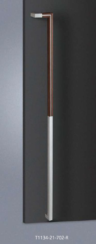 画像1: ユニウッド スコッチ ＋ステンレス ヘアラインハンドル（両側タイプ）/全長:1223.5mm
