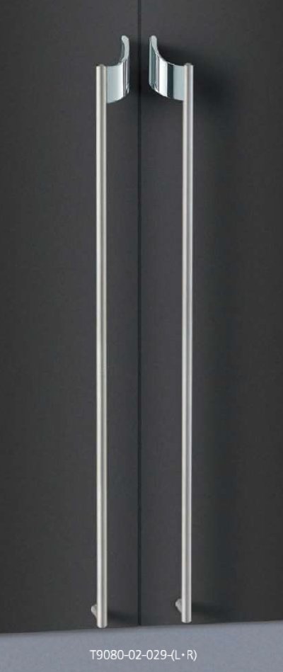 画像1: ステンレス ヘアライン ＋ブラス クロムハンドル（両側タイプ）/全長:1300mm