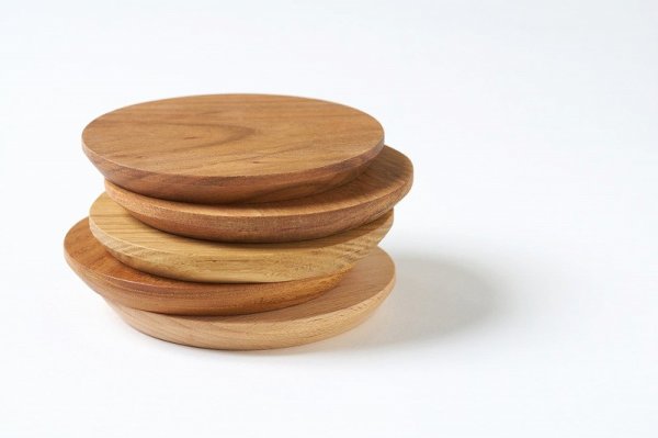 カフェコースター（日本の森の木・国産無垢材）