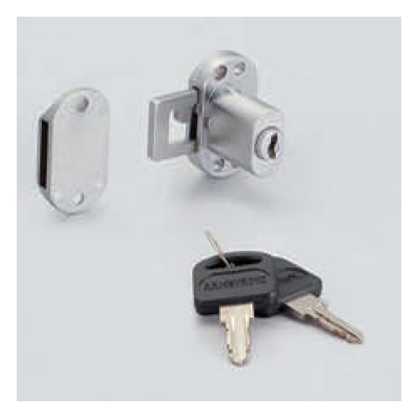 画像2: アルミフレーム両開き扉用シリンダー錠 (2)