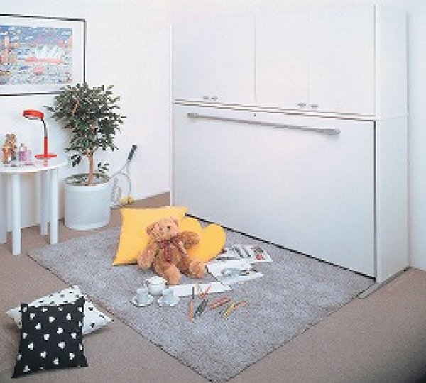 画像2: システム格納ベッド(簡易型)上置きクロゼットセット (2)