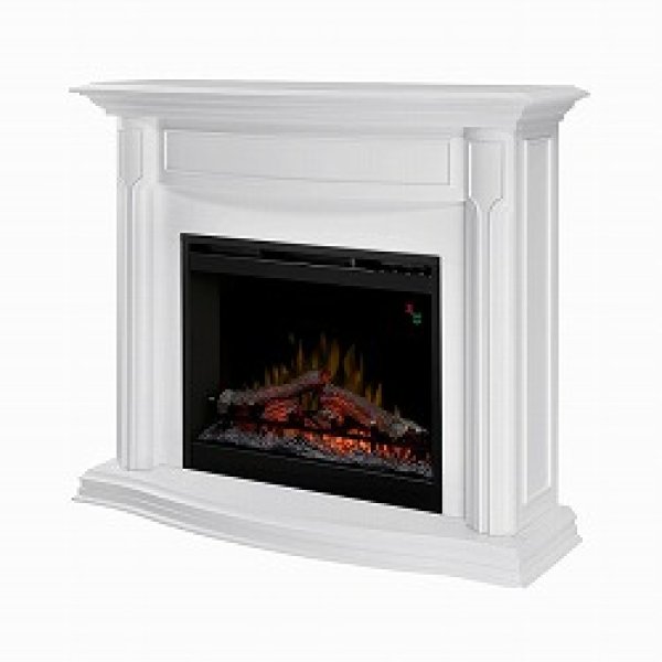 26インチ 電気式暖炉 グウェリントン-ホワイト
