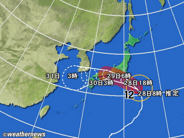 台風のルート,台風10号のルート,異例の台風のルート