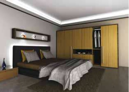 家具,壁面収納家具,LED,LED照明,LEDテープライト,ベッドルーム