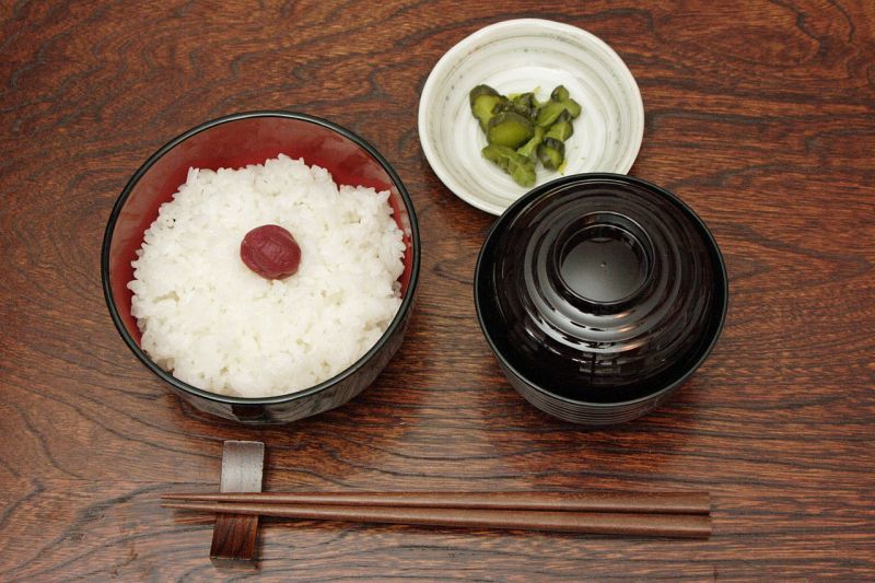 日本食での配膳例