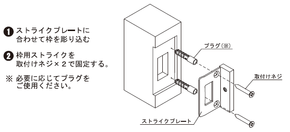 OT-C680-SUSストライクプレート取付け手順