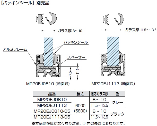 パッキンシール-別売品