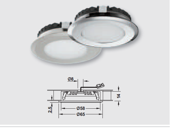 LED照明器具,LEDダウンライト照度