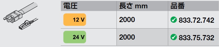 LED,LED電源ケーブル 3.5 A/20 AWG,LED テープライト 8 mm 用