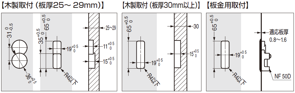 コート掛け詳細図,フック,金具