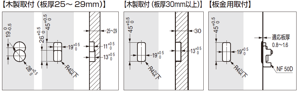 コート掛け詳細図,フック,金具