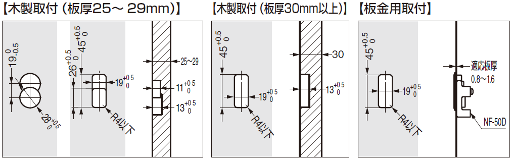 コート掛け詳細図,フック,金具