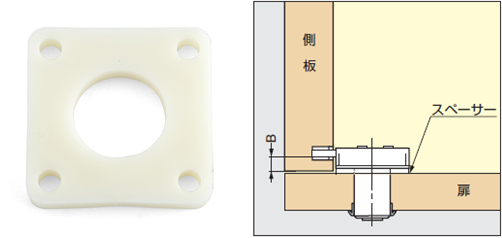 スペーサー,側板,扉