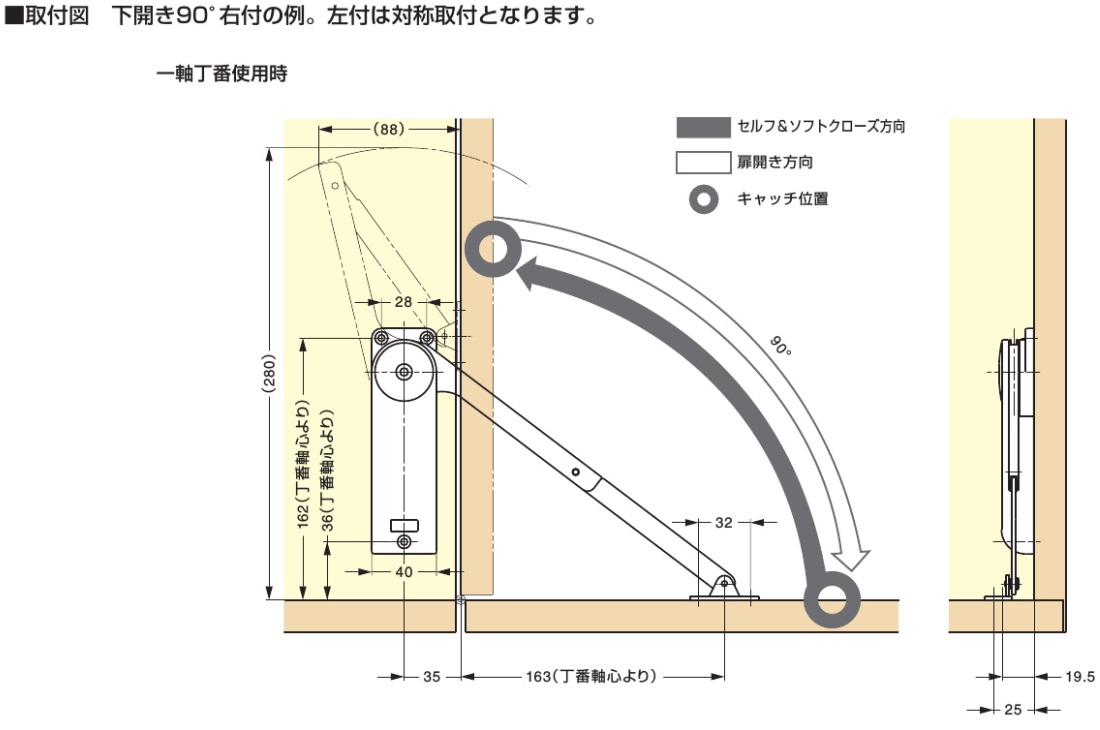 ステーの取付図