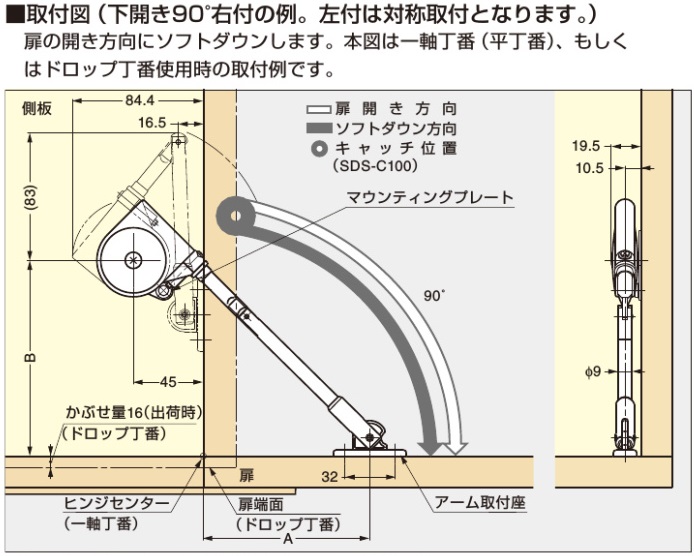 ソフトダウンステー取付図