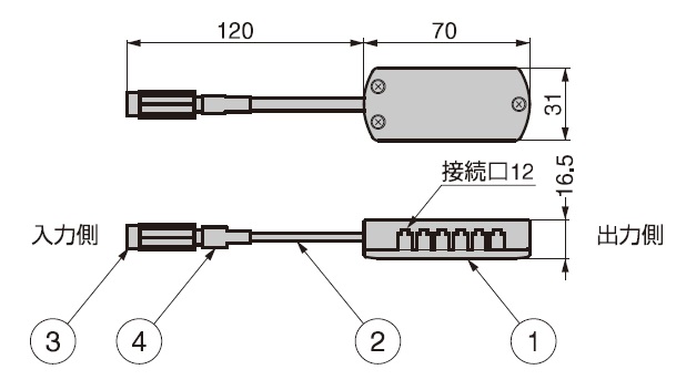 分岐ボックス詳細図